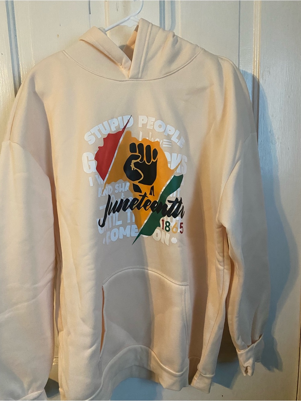 Juneteenth Graphic Hoodie Sweatshirt - Cream